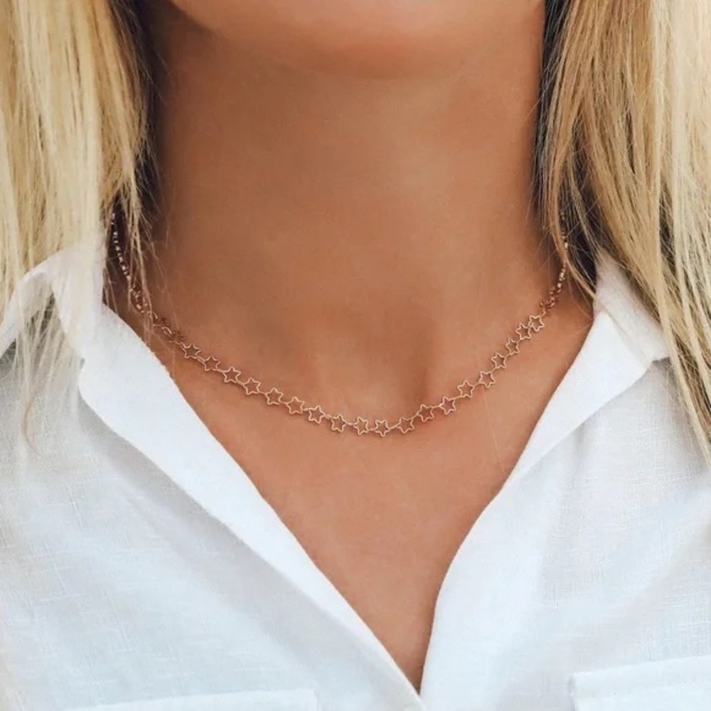 ❄️ Pura Vida | Seeing Stars Choker Silver or Rose Gold Boho Beach Constellation